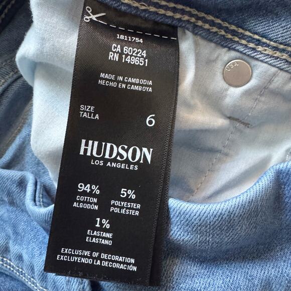 Hudson Jeans Womens Sz 6 Blue Straight leg Crop Ankle Mid rise Preppy Classicore - Picture 4 of 11